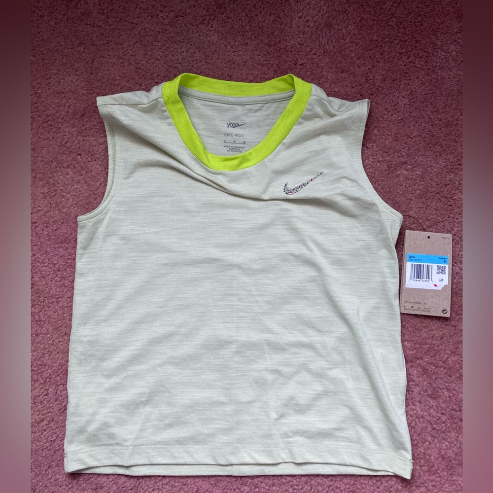 Nike Girls DRIFIT medium green tank top